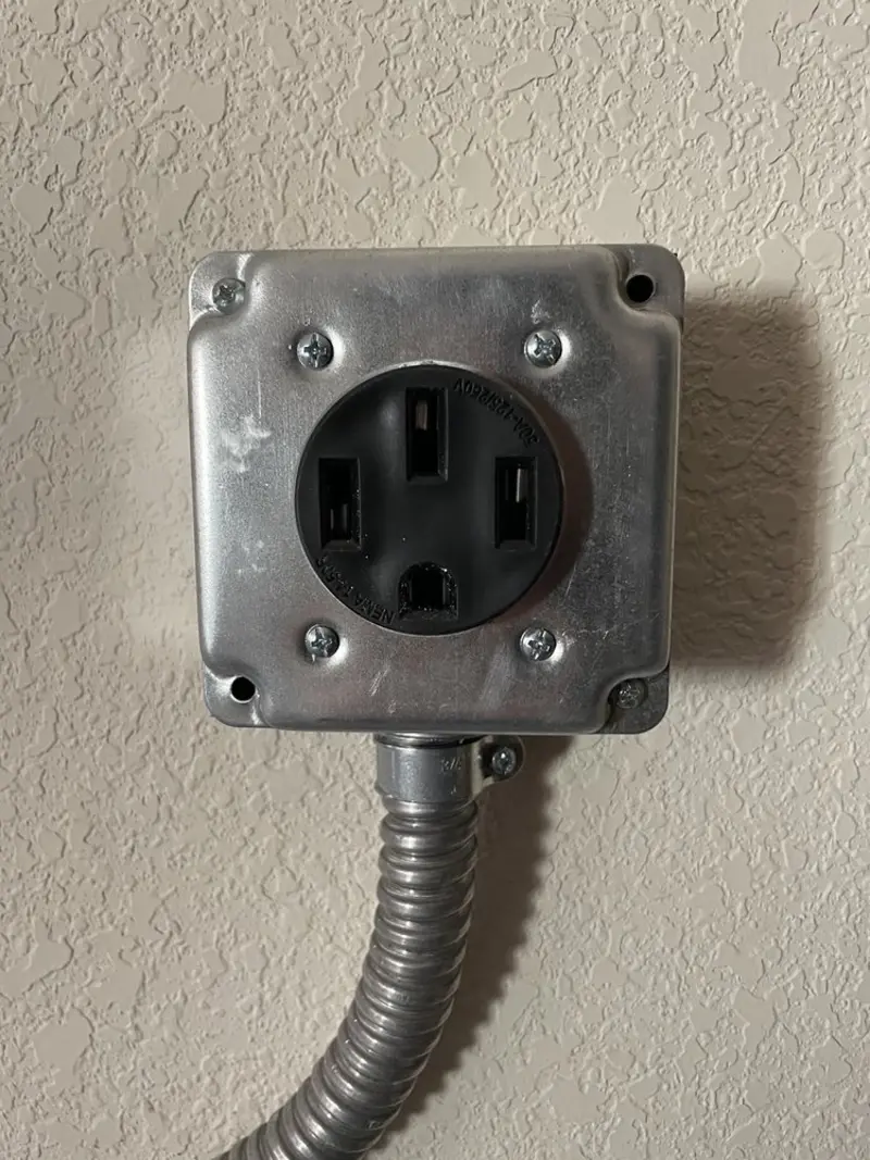 NEMA 14-50 outlet installed for Electrical Panel Upgrade in Minnehaha